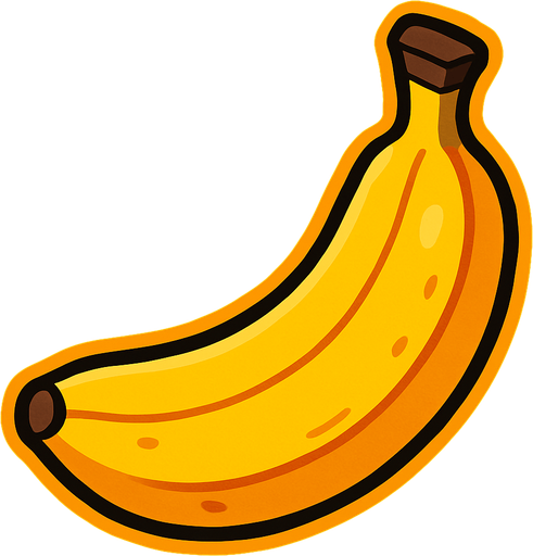Banana.
In-Game asset.  2d.  High contrast.  No shadows