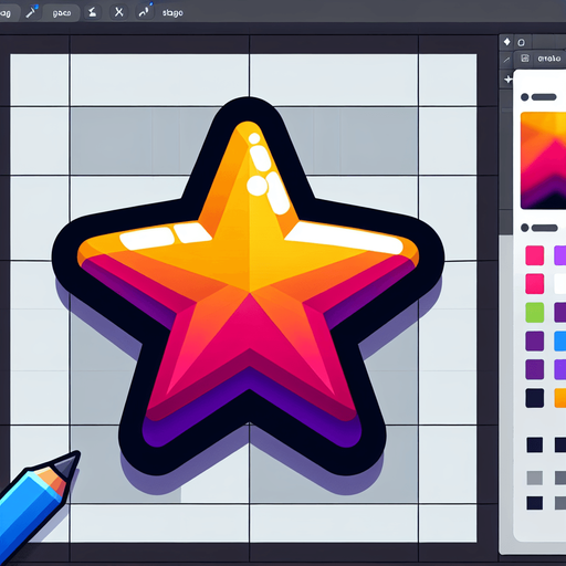Star cartoon.
Single Game Texture.  In-Game asset.  2d.  Blank background.  High contrast.  No shadows
