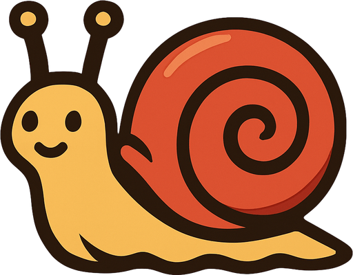 Snail.
In-Game asset.  2d.  High contrast.  No shadows