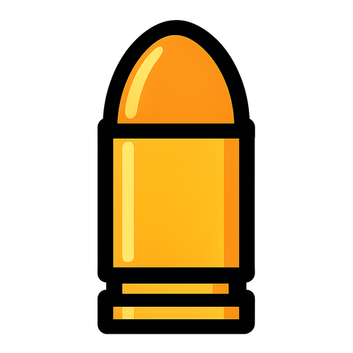 bulletShape.
In-Game asset.  2d.  High contrast.  No shadows