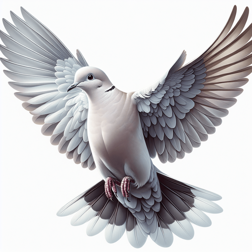 Flying Eurasian Collared Dove