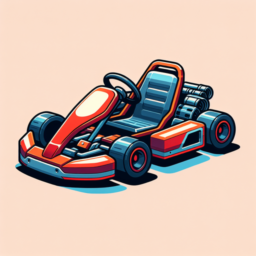 2d kart.
Single Game Texture. In-Game asset. 2d. Blank background. High contrast. No shadows.