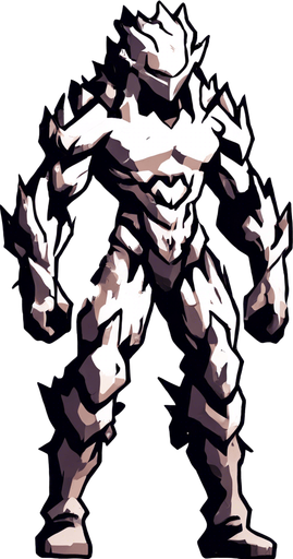 The same character but kneeling and covered in green liquid.