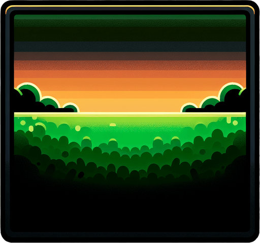 A rectangle graphic asset. Gradient from black to a warm grass green. The black is only at the top and most of the gradient is green. No border. Flat design. No UI. Single Game Texture. In-Game asset. 2d. Blank background. High contrast. No shadows..
Single Game Texture. In-Game asset. 2d. Blank background. High contrast. No shadows.