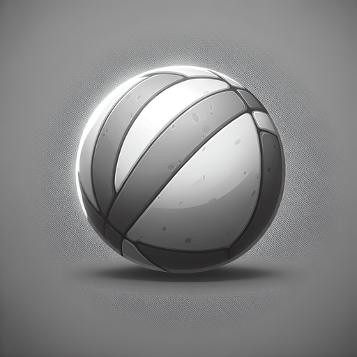A single ball with no background.
Single Game Texture. In-Game asset. 2d. Blank background. High contrast. No shadows.