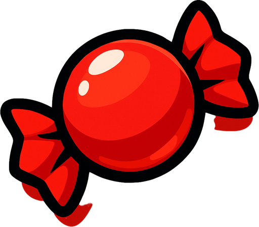 candy_red.
In-Game asset.  2d.  High contrast.  No shadows