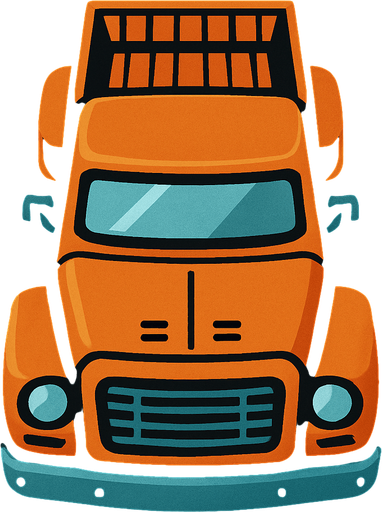 Up view truck.
In-Game asset.  2d.  High contrast.  No shadows