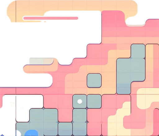Background for hyper casual puzzle game. Pastel colors, flat shaded, vector art.
Single Game Texture. In-Game asset. 2d. Blank background. High contrast. No shadows.