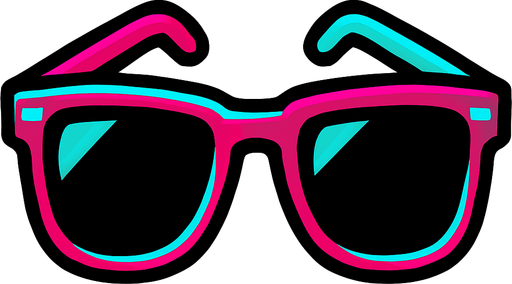 Cool sunglasses.
In-Game asset.  2d.  High contrast.  No shadows. Facing camera