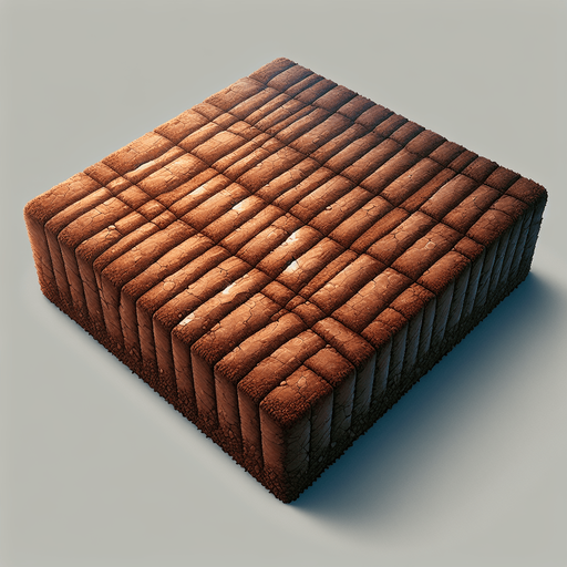 Create a tilled soil square.
Single Game Texture.  In-Game asset.  2d.  Blank background.  High contrast.  No shadows