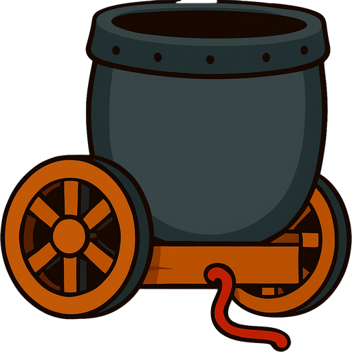 Agrega una rueda en la parte trasera del cañon.