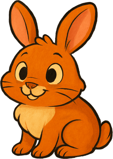 make the rabbit cartoony