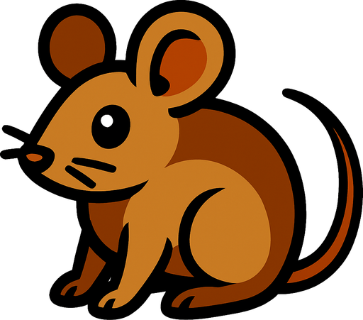 Mouse animal.
In-Game asset.  2d.  High contrast.  No shadows