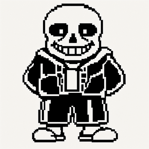 Sans pintado de color verde.
In-Game asset.  2d.  High contrast.  No shadows