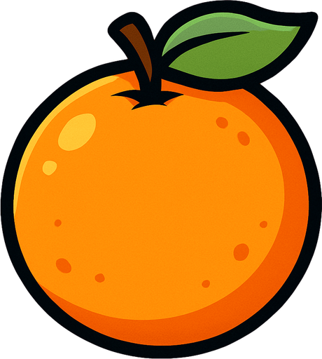 Orange.
In-Game asset.  2d.  High contrast.  No shadows