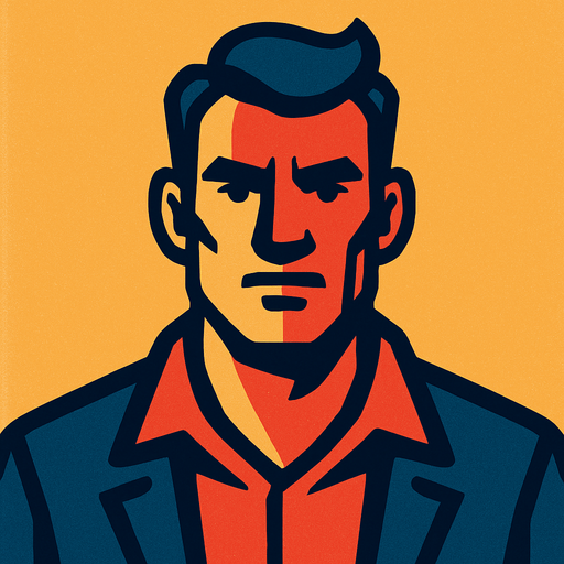 man.
In-Game asset.  2d.  High contrast.  No shadows