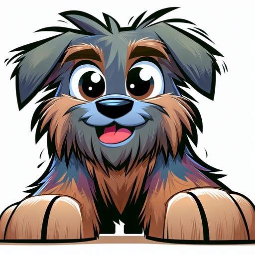 Mega dog.
2D cartoon, no background