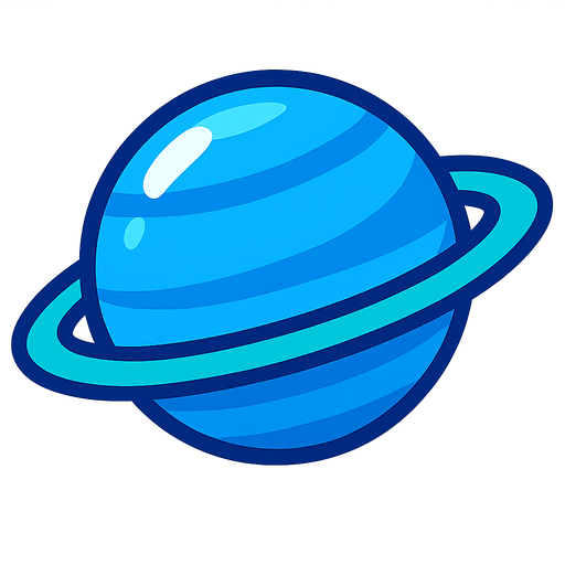 uranus planet.
In-Game asset.  2d.  High contrast.  No shadows