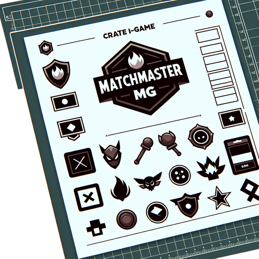 MatchMaster MG.
Single Game Texture.  In-Game asset.  2d.  Blank background.  High contrast.  No shadows