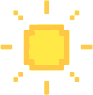 sunny sky. no cloud. pixel art..
In-Game asset.  2d.  High contrast.  No shadows