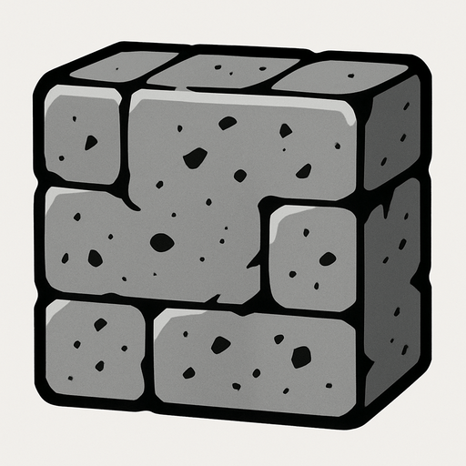gray block.
In-Game asset.  2d.  High contrast.  No shadows