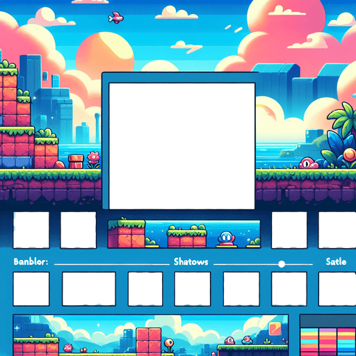2D Platformer Background..
Single Game Texture. In-Game asset. 2d. Blank background. High contrast. No shadows.