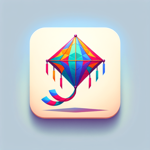 Kite.
Single Game Texture.  In-Game asset.  2d.  Blank background.  No shadows