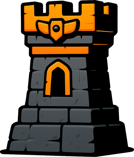 heavyTowerAsset.
In-Game asset.  2d.  High contrast.  No shadows