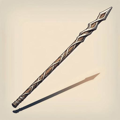 Imagine a rod.
Single Game Texture. In-Game asset. 2d. Blank background. High contrast. No shadows.