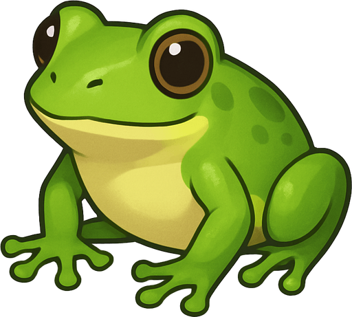 Small frog on white background.
In-Game asset.  No shadows