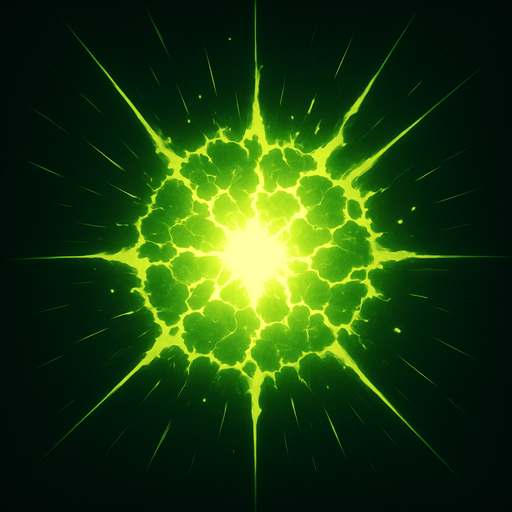 Radiation light effect for VFX.
In-Game asset.  2d.  High contrast.  No shadows