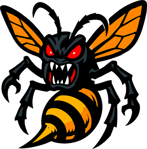 big evil wasp.
In-Game asset.  2d.  High contrast.  No shadows
