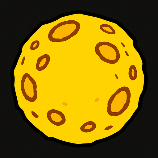 yellow meteor ball no flame effect.
In-Game asset.  2d.  High contrast.  No shadows