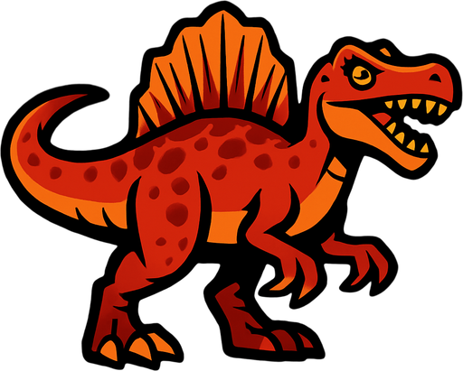 Spinosaurus.
In-Game asset.  2d.  High contrast.  No shadows