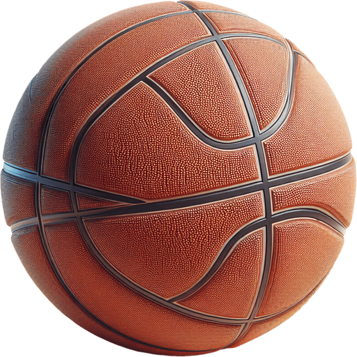 basketball.
Single Game Texture. In-Game asset. 2d. Blank background. High contrast. No shadows.