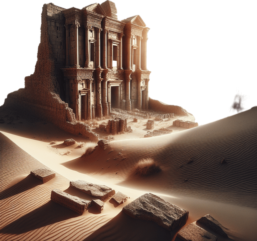 ruins of an ancient city in the desert