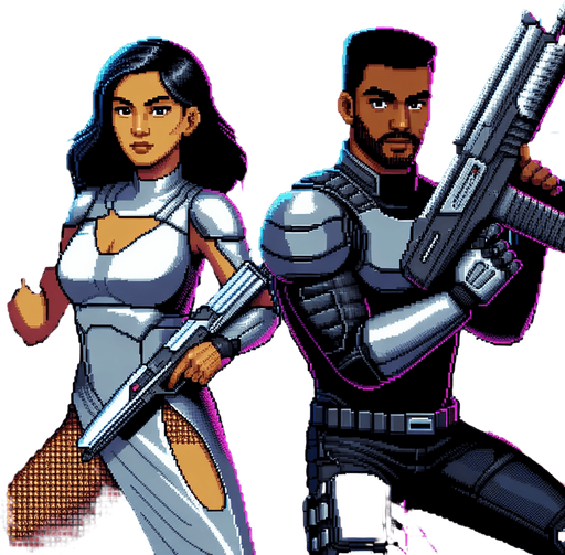 two D player with a gun