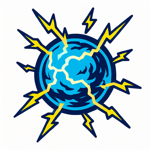 шаровая молния.
In-Game asset.  2d.  High contrast.  No shadows