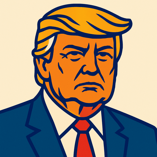 Donald Trump.
In-Game asset.  2d.  High contrast.  No shadows