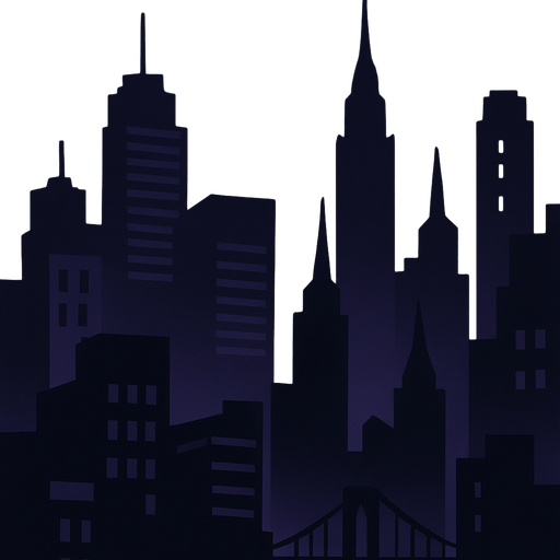 dark city for mobile wallpaper.
In-Game asset.  2d.  High contrast.  No shadows