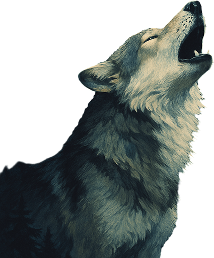 Aullidos del bosque, algo realista.
In-Game asset.  2d.  High contrast.  No shadows