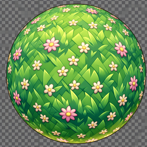 Grass and flower type floore.
Single Game Texture. In-Game asset. 2d. Blank background. High contrast. No shadows.