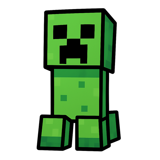 make very well known minecraft memes. single character. no writing..
In-Game asset.  2d.  High contrast.  No shadows