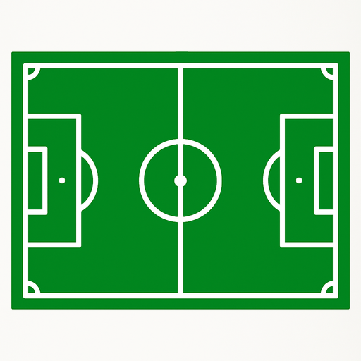 football field.
In-Game asset.  2d.  High contrast.  No shadows