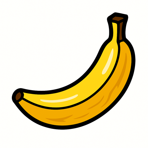 Muz resmi oluştur.
In-Game asset.  High contrast.  No shadows