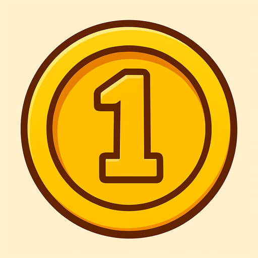 coin for 2D.
In-Game asset.  2d.  High contrast.  No shadows