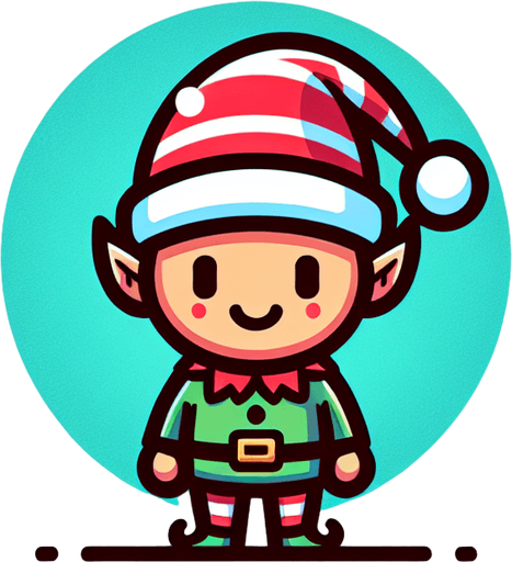 a simple elf christmas blank paper..
Single Game Texture. In-Game asset. 2d. Blank background. High contrast. No shadows.