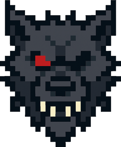 werewolf red eye pixel.
In-Game asset.  2d.  High contrast.  No shadows