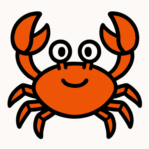 crab.
In-Game asset.  2d.  High contrast.  No shadows
