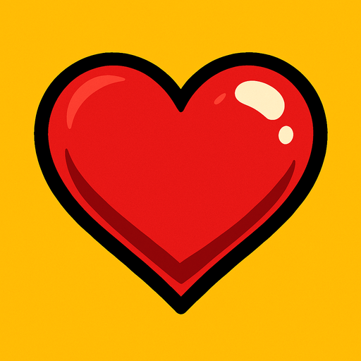 kalp.
In-Game asset.  2d.  High contrast.  No shadows